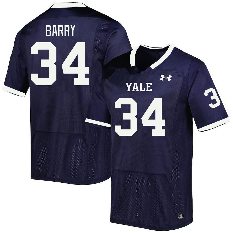 Men-Youth #34 Joseph Barry Yale Bulldogs 2023 College Football Jerseys Stitched Sale-Blue
